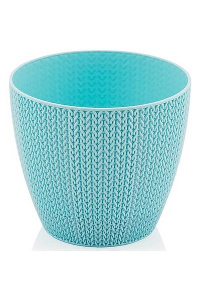 Homelux Ghiveci model brodat, 2,5 l, tratat UV, albastru, polipropilena