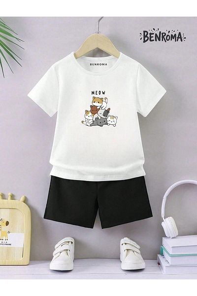 BENROMA Unisex Παιδικό Σετ Σορτς - Character Printed