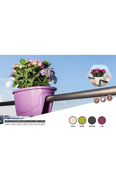 Homelux Jardiniera Emerald, 15.5 l, tratata UV, antracit, polipropilena