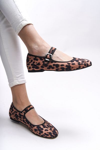 Riccon Balerini de damă cu model leopard Gisnalore - 0012277
