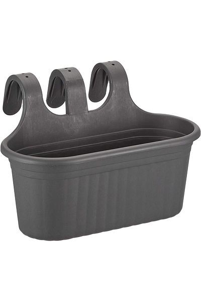 Homelux Camellia planter, 6.5 l, UV treated, anthracite, polypropylene