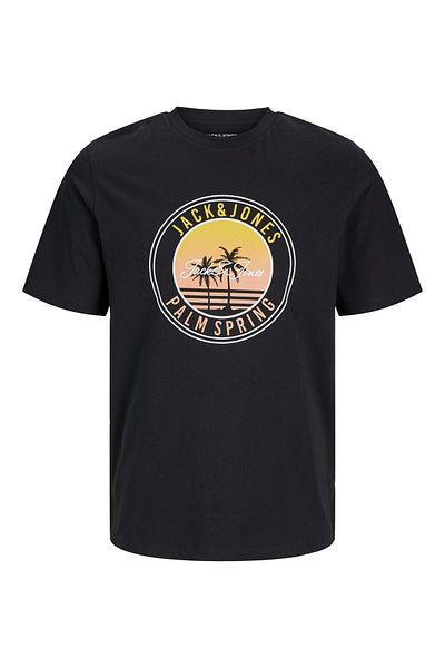 Jack & Jones Tricou negru pentru bărbați - Jack Jones JJPalm, SS Crew Neck, JNR 12269922 -02