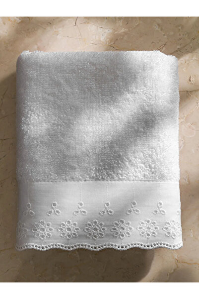 LC Waikiki LCW HOME Вишитий рушник з 100% бавовни, білий, 50x80 см