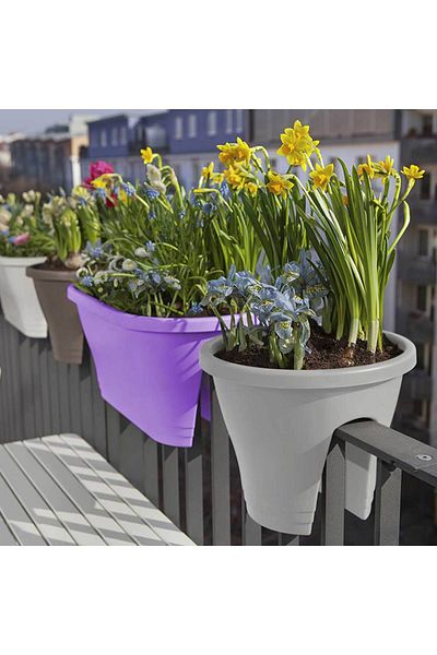 Homelux Emerald Planter, 15.5 L, Cream, Polypropylene