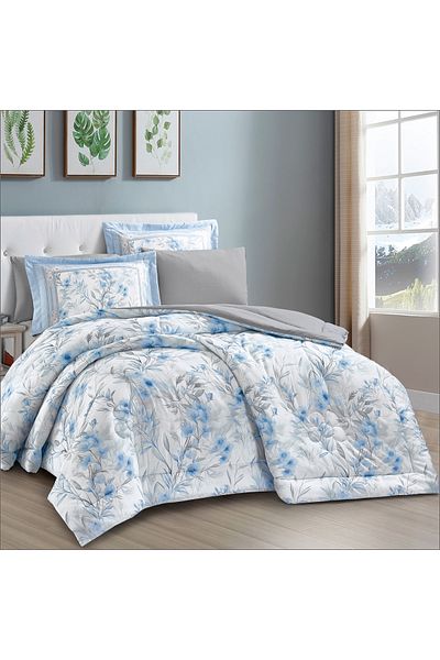 Donetella Printed Bedding Comforter Set 4- Pcs Single Size, 170 X 230 Cm With 350 gsm filling