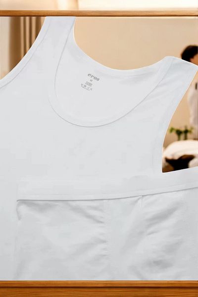 Eros Men's Boxed Cotton Undershirt and Boxer Set W.Ab.Td185.V
