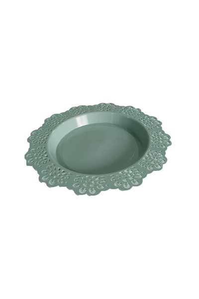 Homelux Lace potted plate, UV treated, green, polypropylene