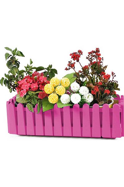 Homelux Fence planter, 9 l, UV treated, cyclamen, polypropylene