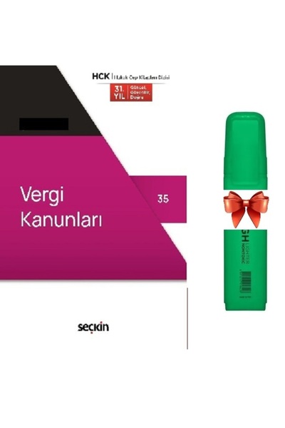 Seçkin Yayıncılık Vergi Kanunları (Cep Kitabı)(Fosforlu Kalem Hediyeli)