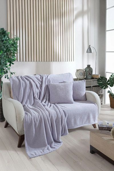 Trade Bazaar Bed Seat Cover & Blanket Soft Textured Cover