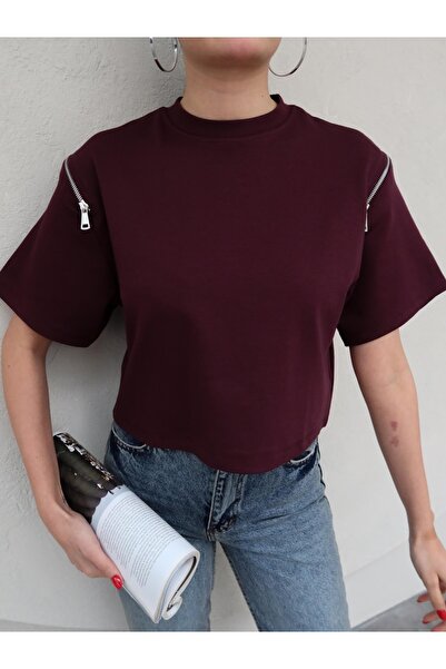 ESRAHELVACI Μπλουζάκι με φερμουάρ στον ώμο