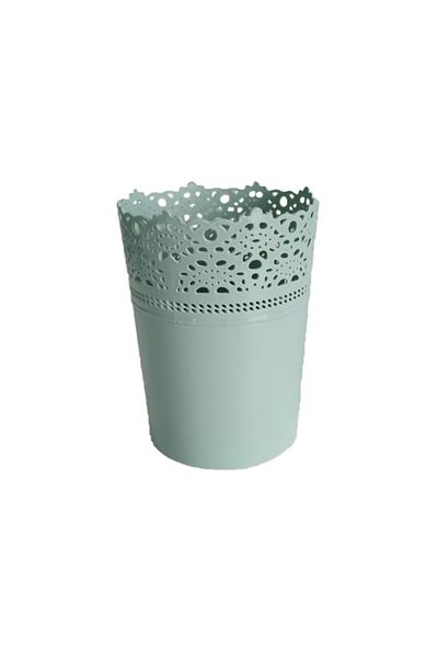 Homelux Lace pot, 2.3 l, UV treated, green, polypropylene