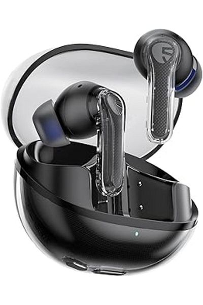 ShopZum Rom Clear Black Bluetooth Headset, Wireless In-Ear Headset, Bluetooth 5.3, 40 Hours Playback S