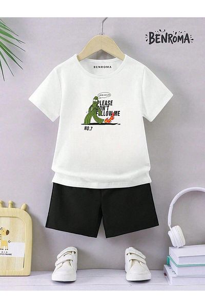 BENROMA Unisex Kids Shorts Set - Character Printed