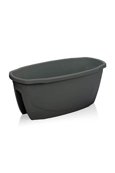 Homelux Emerald planter, 15.5 l, UV treated, anthracite, polypropylene