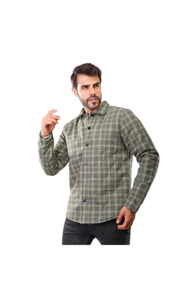 COUP - جاكيت رجالي كاجوال بأكمام طويلة 1700256-OLIVE M