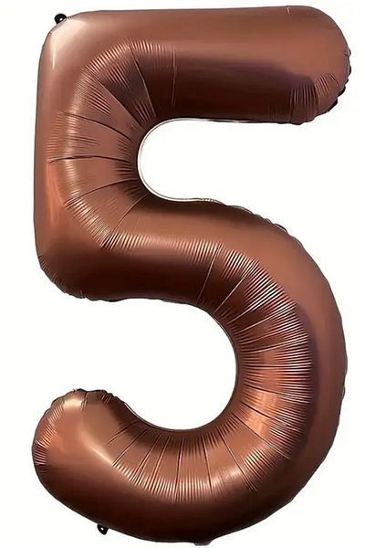 BeySüS Brown 5 Number Foil Balloon 100 cm
