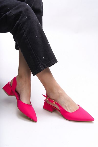 Riccon Iohsevel Matte Fuchsia Women's Heeled Shoes - 0012124