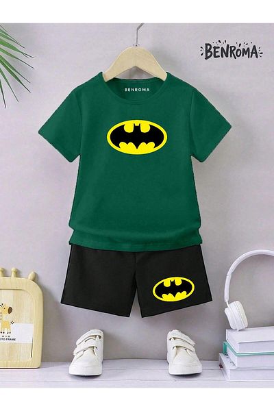 BENROMA Unisex Kids Shorts Set - Character Printed