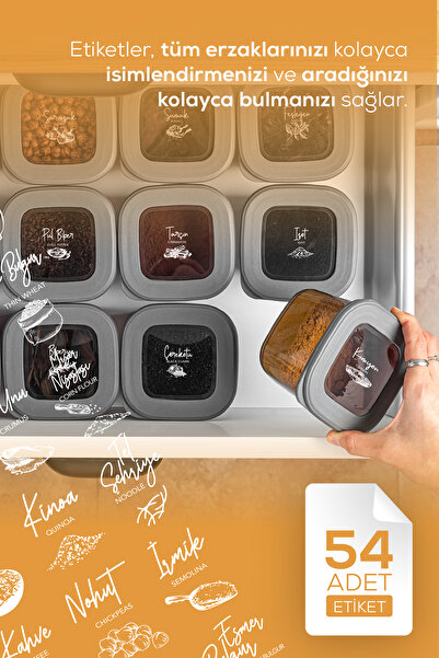 Vienev Lux Anthracite Set of 42 - Airtight Food and Spice Storage with Swivel Lid and Label