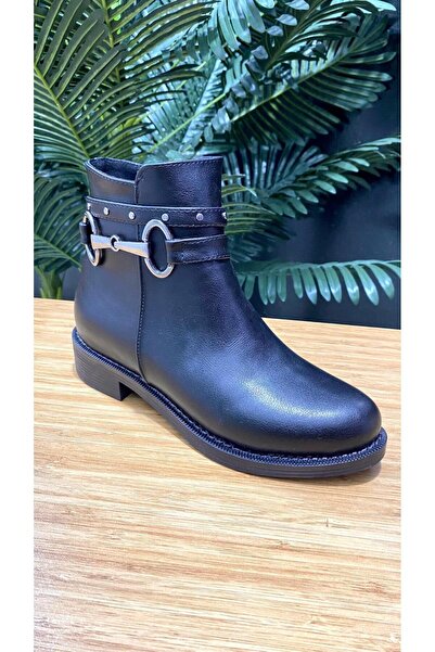 PUNTO 354124 Κοντές μπότες με φερμουάρ και αγκράφα