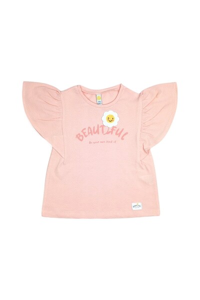 Via Girls Embroidery Floral Crew Neck Bat Sleeve Girls' Bodysuit - 3-6 Years |   Clothing
