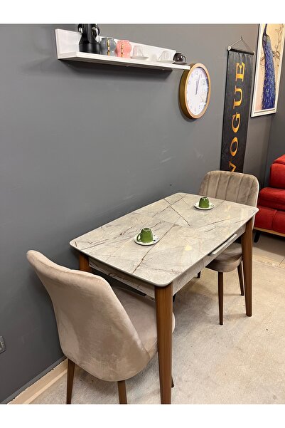 VOGUE TASARIM VE AKSESUAR 60/100 açılıp kapanan büyüyebilen küçük sıcak yemek masası şık mutfak masası