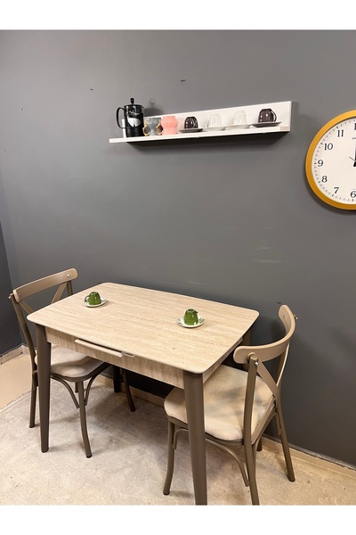 VOGUE TASARIM VE AKSESUAR 60/100 açılıp kapanan büyüyebilen küçük sıcak yemek masası şık mutfak masası