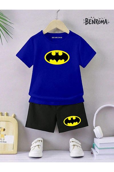 BENROMA Unisex Kids Shorts Set - Character Printed