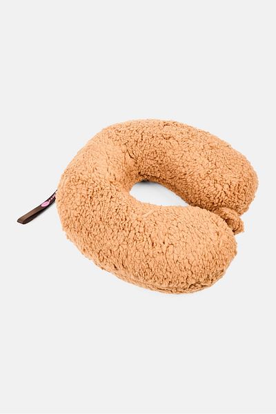 Miamica Unisex Travelling Memory Foam Neck Pillow 30 x 30 cm, Brown