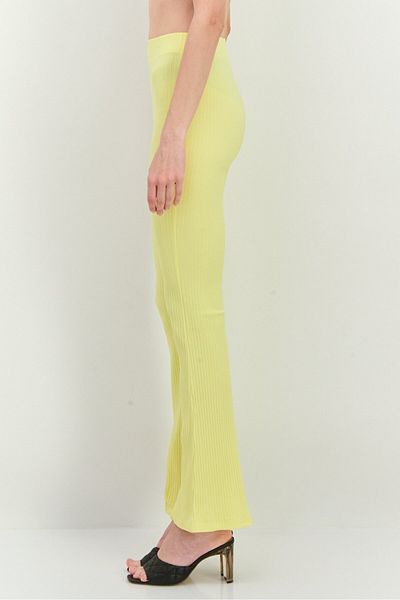 MANGO Woman Yellow Women's Trousers 27045804