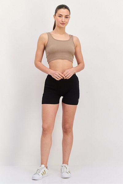 Guess Women Ribbed Basic Shorts, Black