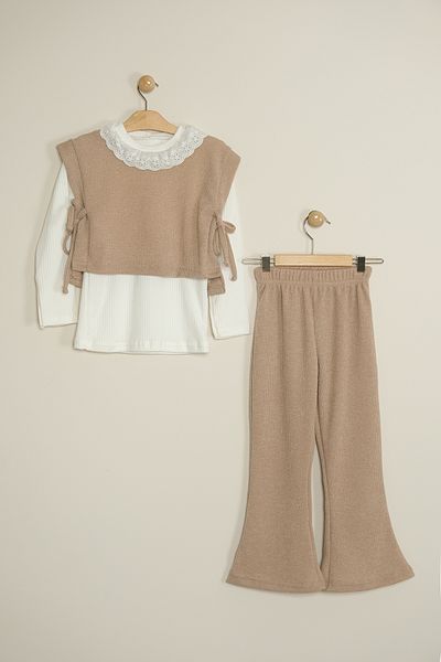 Pina Kids Girls' Sweater Blouse and Pants Set - Tkm.7070