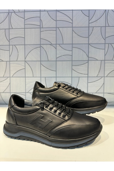 Anıl Ayakkabı Ανδρικά Antix Μαύρα κορδόνια H Λεπτομέρεια Γνήσιο δέρμα με τακο...