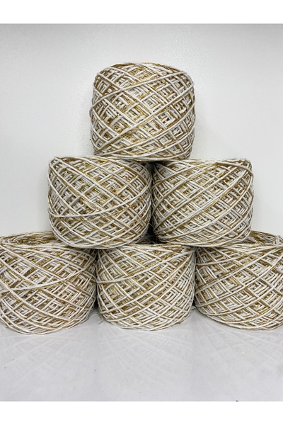 göçer 100% βαμβάκι, χρώμα εκρού, χρυσό, με παγιέτες, οπτικό δίχτυ 600γρ.