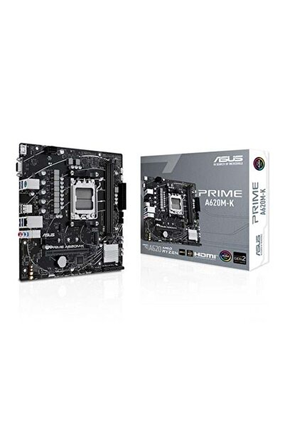 ASUS Prıme A620m-k Ddr5 Hdmı Pcıe 16x V4.0 Am5 Matx