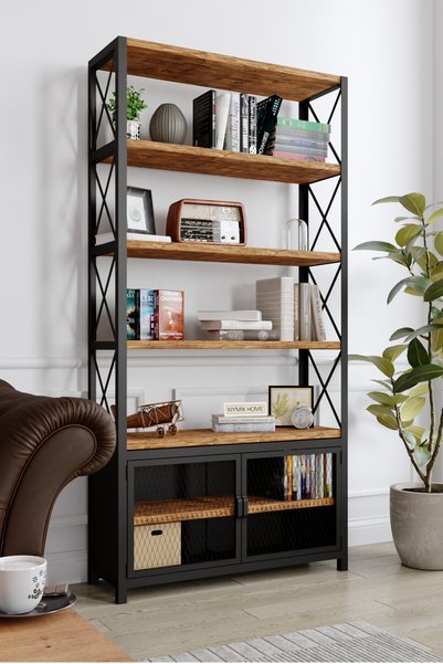 KIYMIK HOME 3020 Kitaplık Size Özel Üretim - Gerçek Ağaç - Köknar