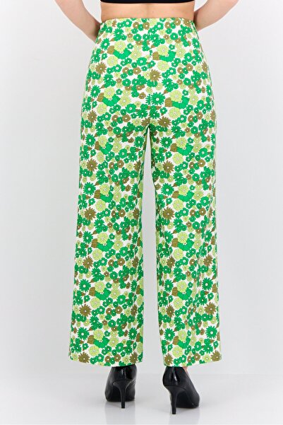 MANGO Woman Green Women's Trousers 27997112