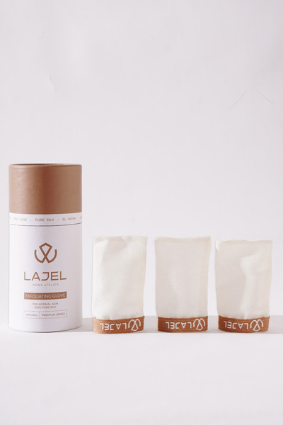 Lajel Premium 3'lü Yüz Kesesi Peeling Eldiveni %100 Floş Ipek Hassas Ciltler ...