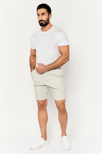 French Connection Men 2 Pieces Solid Chino Shorts, Slate Blue