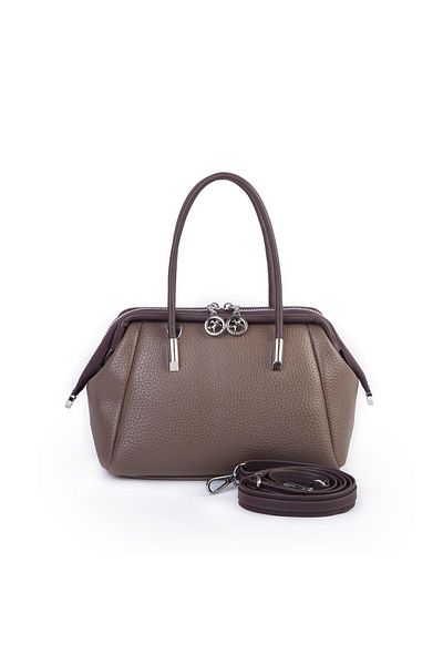 Nas Bag Mink Brown Lopez - Geantă de mână vintage de mărime midi pentru femei