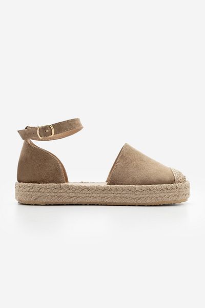 Marjin Olivgrüne Wildleder-Sandalen für Damen – echtes Leder, Jute-Espadrille mit Knöchelriemen, Zoder Soil Suede