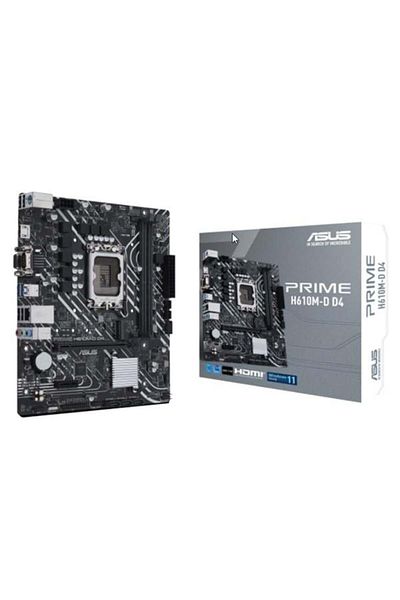 ASUS Prime H610M-D D4 Ddr4 M2 Pcie Nvme HDMI Pcie 16X V4.0 1700P Matx Series Port to Pc Hard Drive