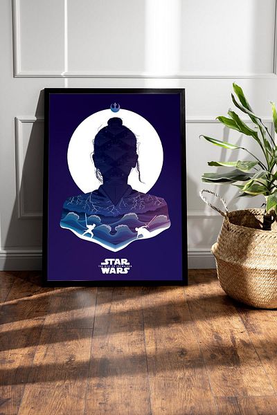 Saturn Pictură înrămată Star Wars - Pictură poster Space Wars Fim