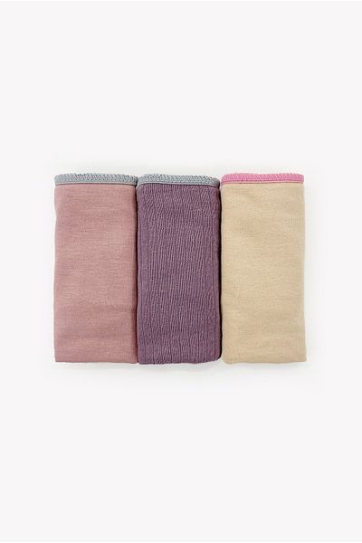 ZICCHO Cotton Lycra Women's Brazilian Panties 3 Pack