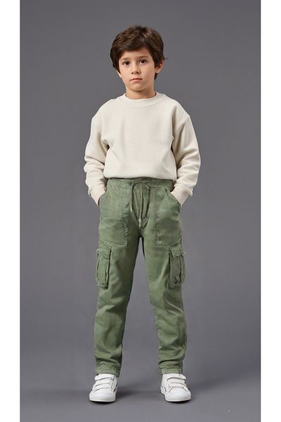 Cenanın Dolabı Unisex Girl Men's Plush Cargo Pocket Pant