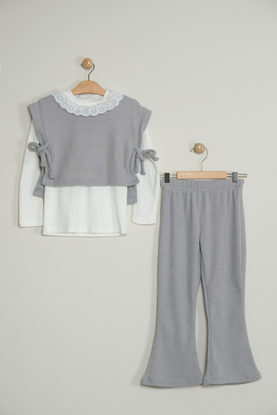 Pina Kids Girls' Sweater Blouse and Pants Set - Tkm.7070
