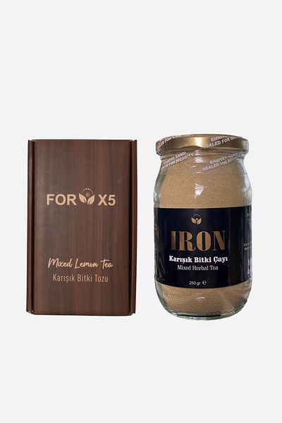 FORX5 Lemon Flavored Mixed Herbal Tea & Irontea Set