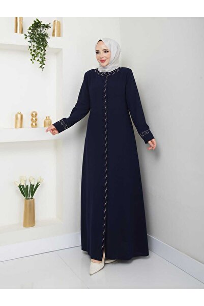 SG SARİALGİYİM Νέα σεζόν Sarial Giyim - Κεντητό Λεπτομερές, Κηρήθρα με φερμουάρ, Καλοκαιρινό Abaya Ferace