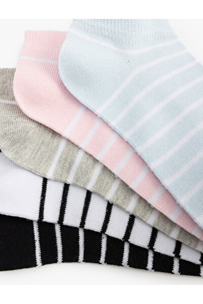 Koton Set of 5 Striped Multicolored Booties Socks